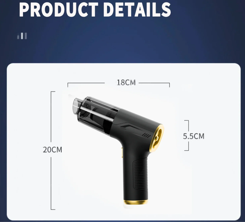 UltraPower™ 98000PA Cordless Car Vacuum – Clean Every Corner with Pro Precision