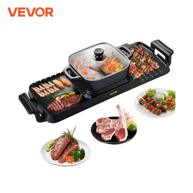 π²π₯ VEVOR 2-in-1 Electric Grill and Hot Pot