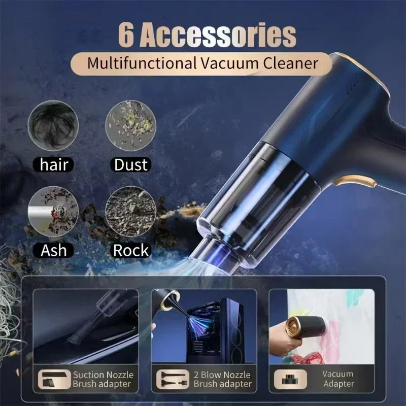 UltraPower™ 98000PA Cordless Car Vacuum – Clean Every Corner with Pro Precision