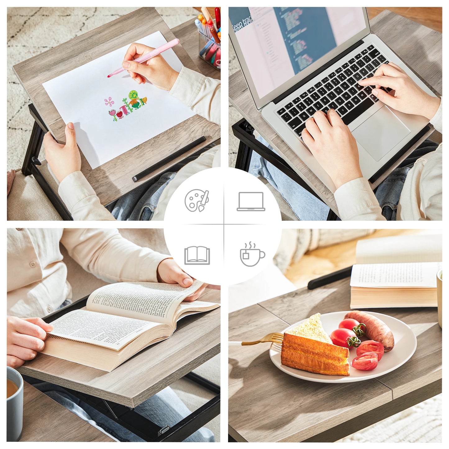 Multifunctional laptop table