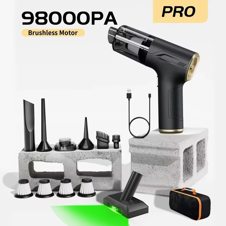 UltraPower™ 98000PA Cordless Car Vacuum – Clean Every Corner with Pro Precision